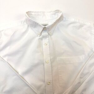 Old Navy Men's Regular Fit Oxford Shirt Stretch White, Long Sleeve, XL